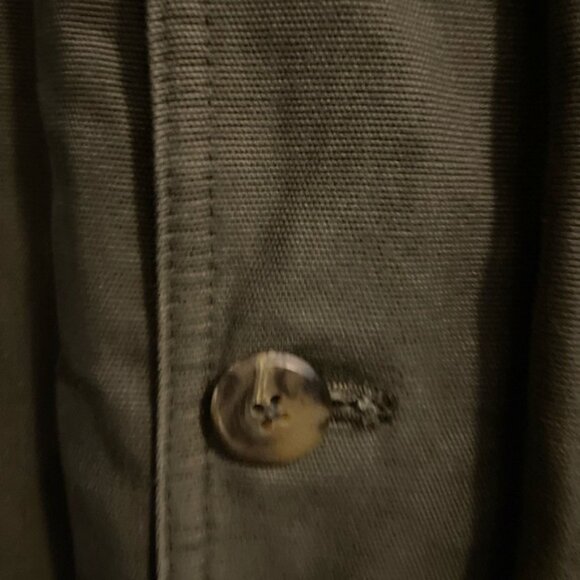 Vintage Eddie Bauer Green Barn Chore Field Coat  Corduroy Collar Cuffs Large - Picture 4 of 14